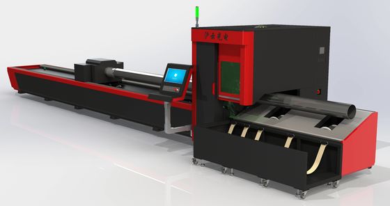 Máquina de corte de tubos de metal com controle CNC e consumo